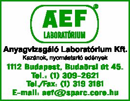 ÁEF ANYAGVIZSGÁLÓ LABORATÓRIUM KFT.