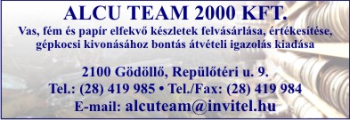 ALCU TEAM 2000 KERESKEDELMI ÉS SZOLGÁLTATÓ KFT.