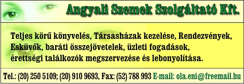 ANGYALI SZEMEK SZOLGÁLTATÓ KFT.