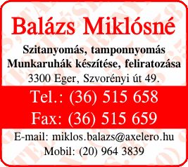 BALÁZS MIKLÓSNÉ