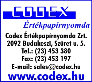 CODEX ÉRTÉKPAPÍRNYOMDA ZRT.