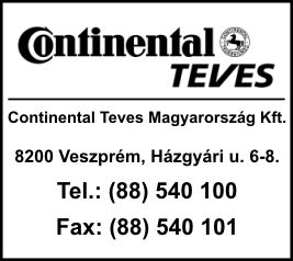 CONTINENTAL TEVES MAGYARORSZÁG KFT.