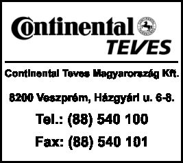 CONTINENTAL TEVES MAGYARORSZÁG KFT.