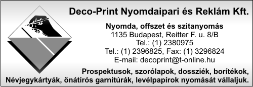 DECO-PRINT NYOMDAIPARI ÉS REKLÁM KFT.