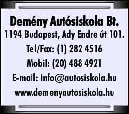 DEMÉNY AUTÓSISKOLA BT.