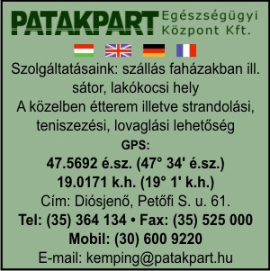 DIÓSJENŐI KEMPING - PATAKPART EGÉSZSÉGÜGYI KÖZPONT KFT.