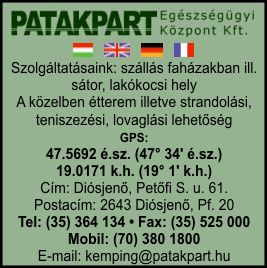 DIÓSJENŐI KEMPING - PATAKPART EGÉSZSÉGÜGYI KÖZPONT KFT.