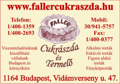 FALLER CUKRÁSZ TERMELŐ