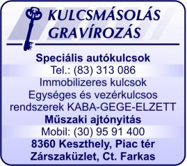 FARKAS KULCSMÁSOLÁS