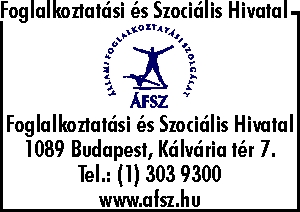 FOGLALKOZTATÁSI ÉS SZOCIÁLIS HIVATAL