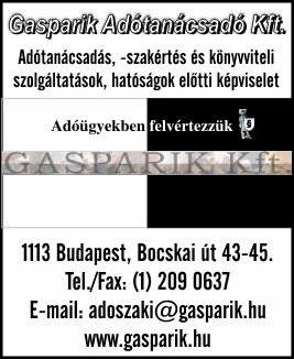 GASPARIK ADÓTANÁCSADÓ KFT.