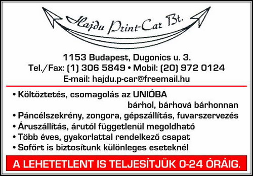 HAJDU PRINT-CAR BT.