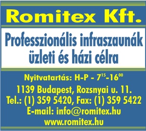 INFRASZAUNA GYÁRTÓ ÉS FORGALMAZÓ - ROMITEX KFT.