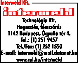 INTERWELD TECHNOLÓGIA KFT.