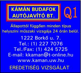 KÁMÁN BUDAFOK Q1 AUTÓJAVÍTÓ KFT.