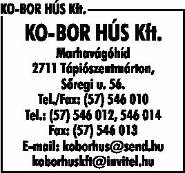 KO-BOR HÚS KFT.