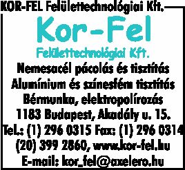 KOR-FEL FELÜLETTECHNOLÓGIAI KFT.