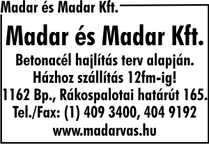 MADAR ÉS MADAR KFT.