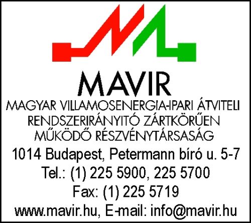 MAVIR MAGYAR VILLAMOSENERGIA-IPARI ÁTVITELI RENDSZERIRÁNYÍTÓ ZRT.