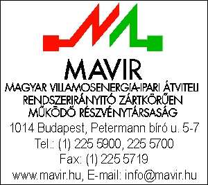 MAVIR MAGYAR VILLAMOSENERGIA-IPARI ÁTVITELI RENDSZERIRÁNYÍTÓ ZRT.