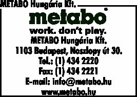 METABO HUNGÁRIA KFT.