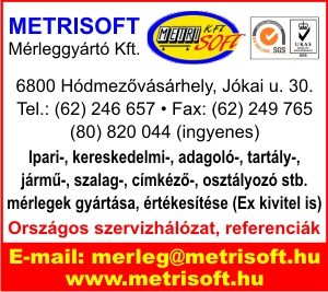 METRISOFT MÉRLEGGYÁRTÓ KFT.