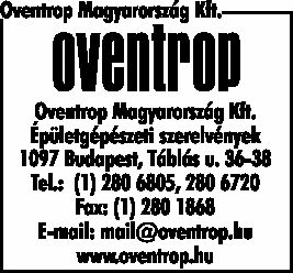 OVENTROP MAGYARORSZÁG KFT.