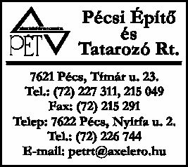 Pécsi Építő és Tatarozó Rt.