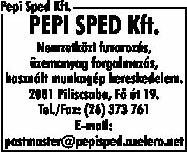 PEPI SPED KFT.