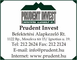 PRUDENT-INVEST BEFEKTETÉSI ALAPKEZELŐ ZÁRTKÖRŰEN MŰKÖDŐ RÉSZVÉNYTÁRSASÁG