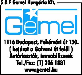 S & F GEMEL HUNGÁRIA KFT.