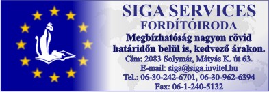 SIGA SERVICES FORDÍTÓIRODA