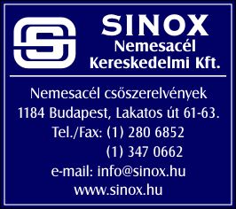 SINOX NEMESACÉL KERESKEDELMI KFT.