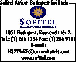 SOFITEL ATRIUM BUDAPEST SZÁLLODA