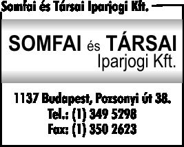 SOMFAI ÉS TÁRSAI IPARJOGI KFT.