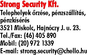 STRONG SECURITY KFT.