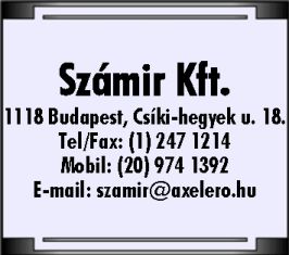 SZÁMIR KFT.