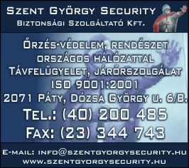 SZENT GYÖRGY SECURITY BIZTONSÁGI SZOLGÁLTATÓ KFT.