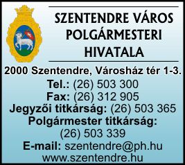 SZENTENDRE VÁROS ÖNKORMÁNYZAT POLGÁRMESTERI HIVATALA