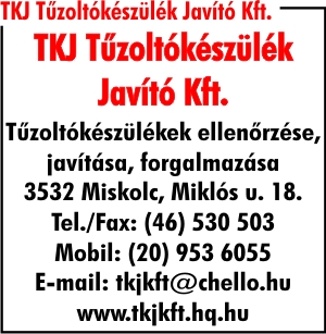 TKJ TŰZOLTÓKÉSZÜLÉK JAVÍTÓ KFT.