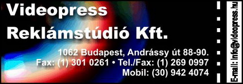 VIDEOPRESS REKLÁMSTÚDIÓ KFT.