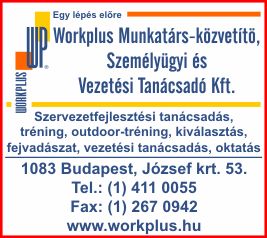 WORKPLUS MUNKATÁRS-KÖZVETÍTŐ, KÖLCSÖNZŐ, SZEMÉLYÜGYI ÉS VEZETÉSI TANÁCSADÓ KFT.